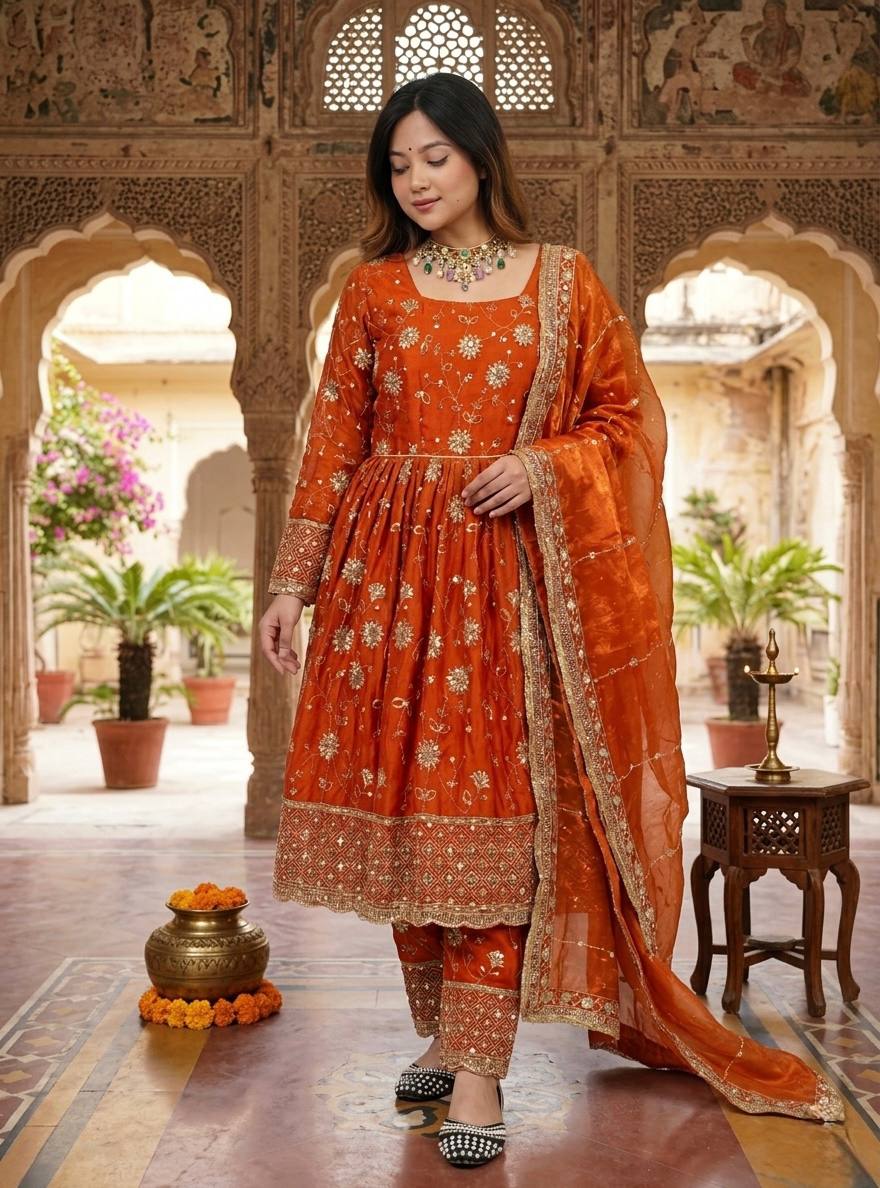 Editorial Garnet Flared Couture